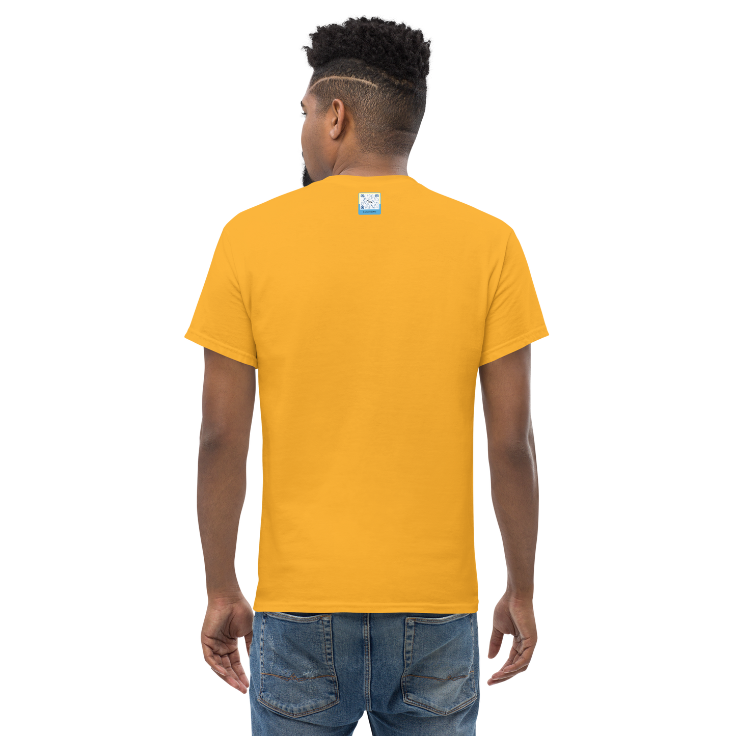 gold Custom Pet Men’s Classic Tee for a horse named Bella