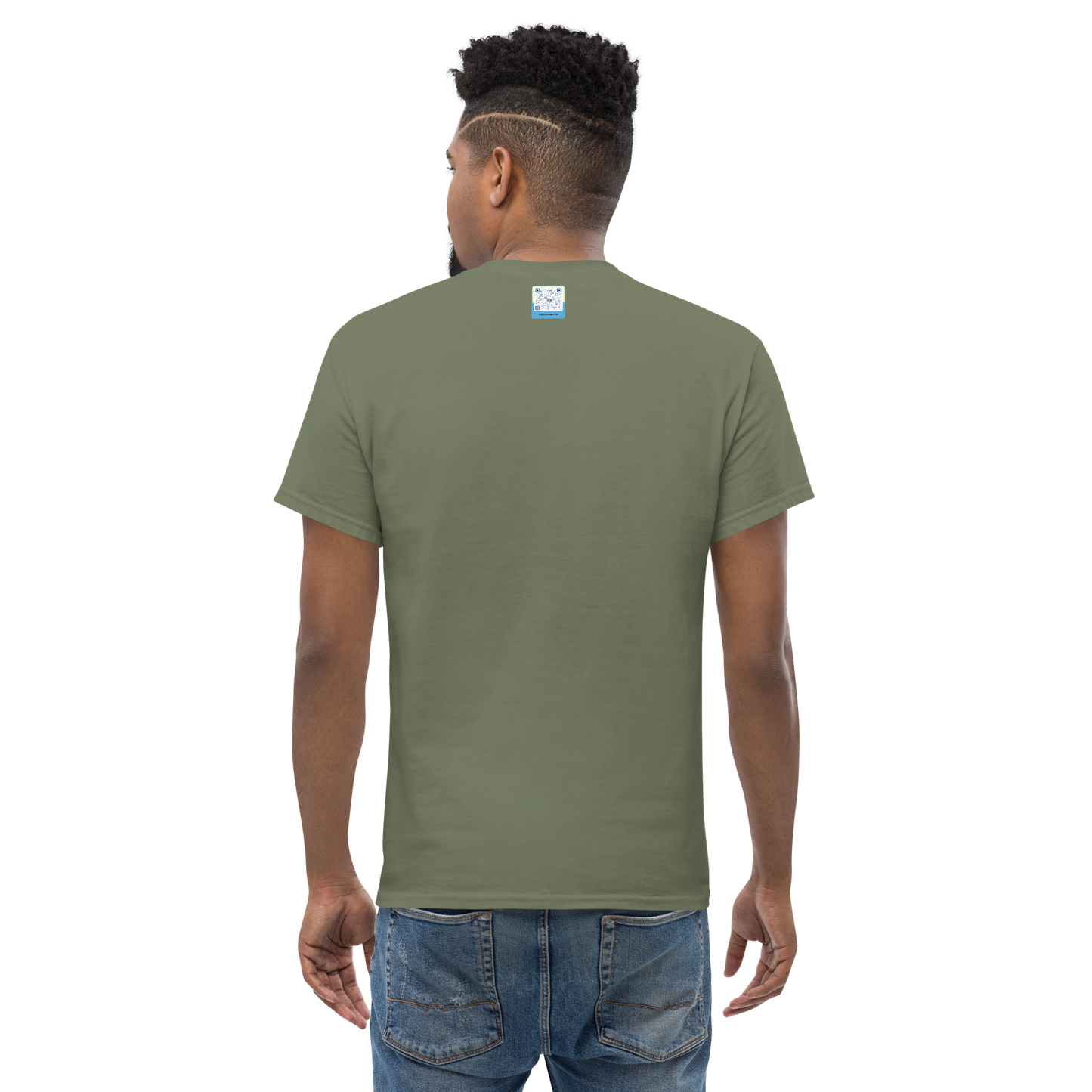 military green Custom Pet Men’s Classic Tee for a horse named Bella