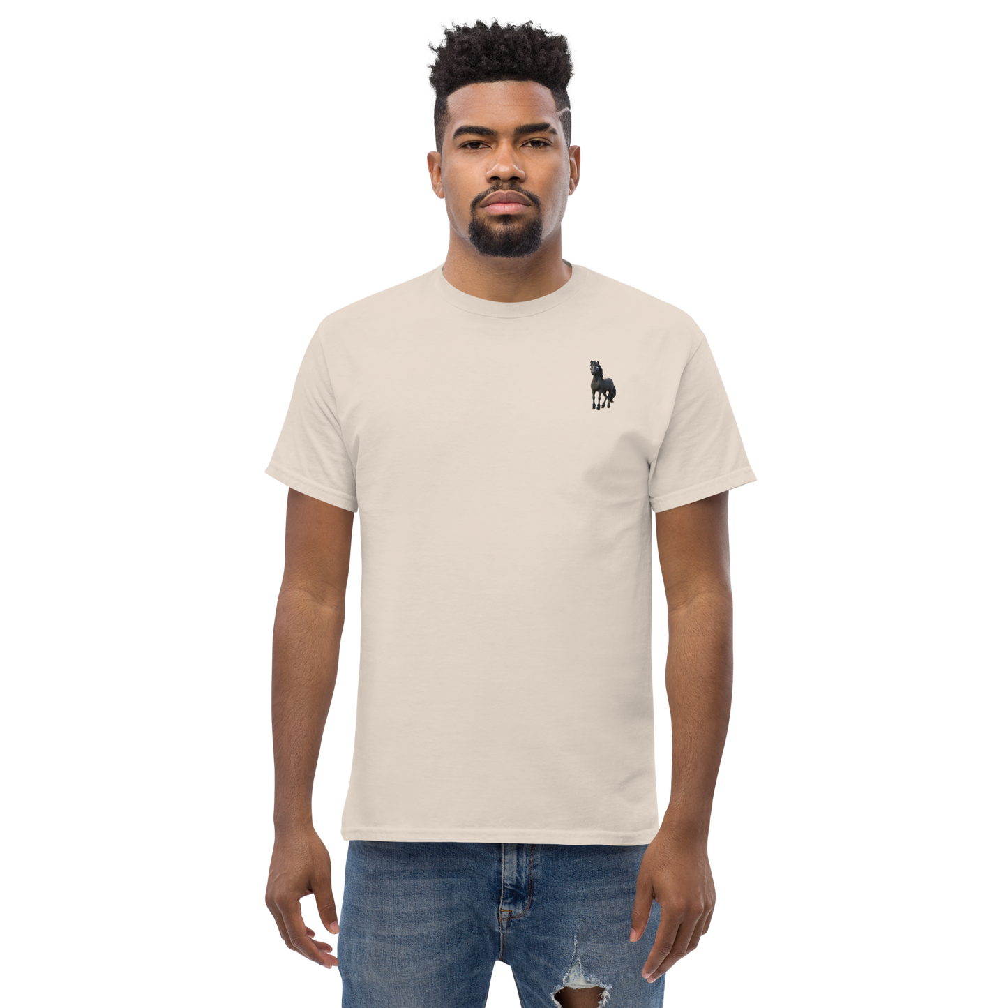 natural Custom Pet Men’s Classic Tee for a horse named Bella