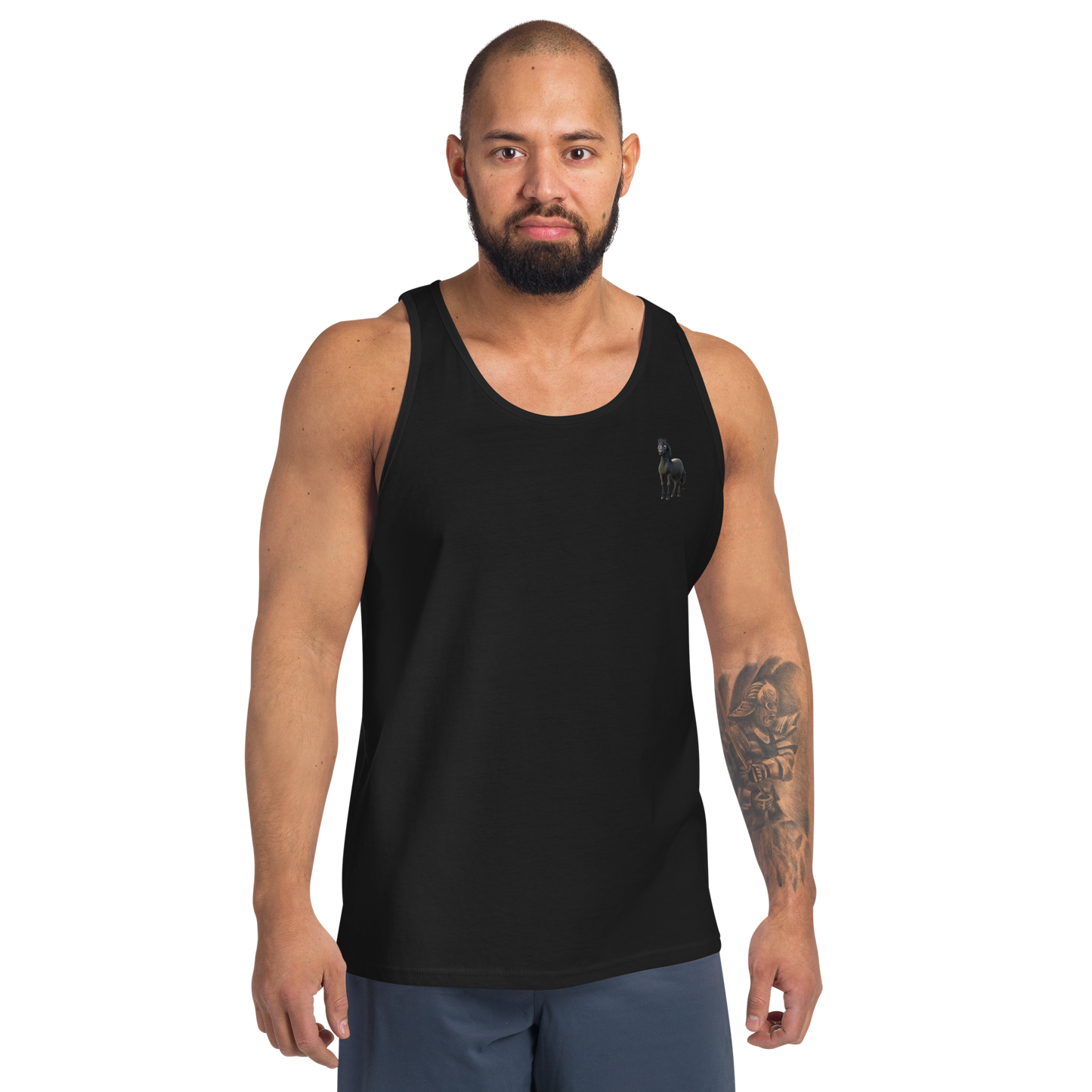 black Custom Pet Men’s Tank Top for a horse named Bella