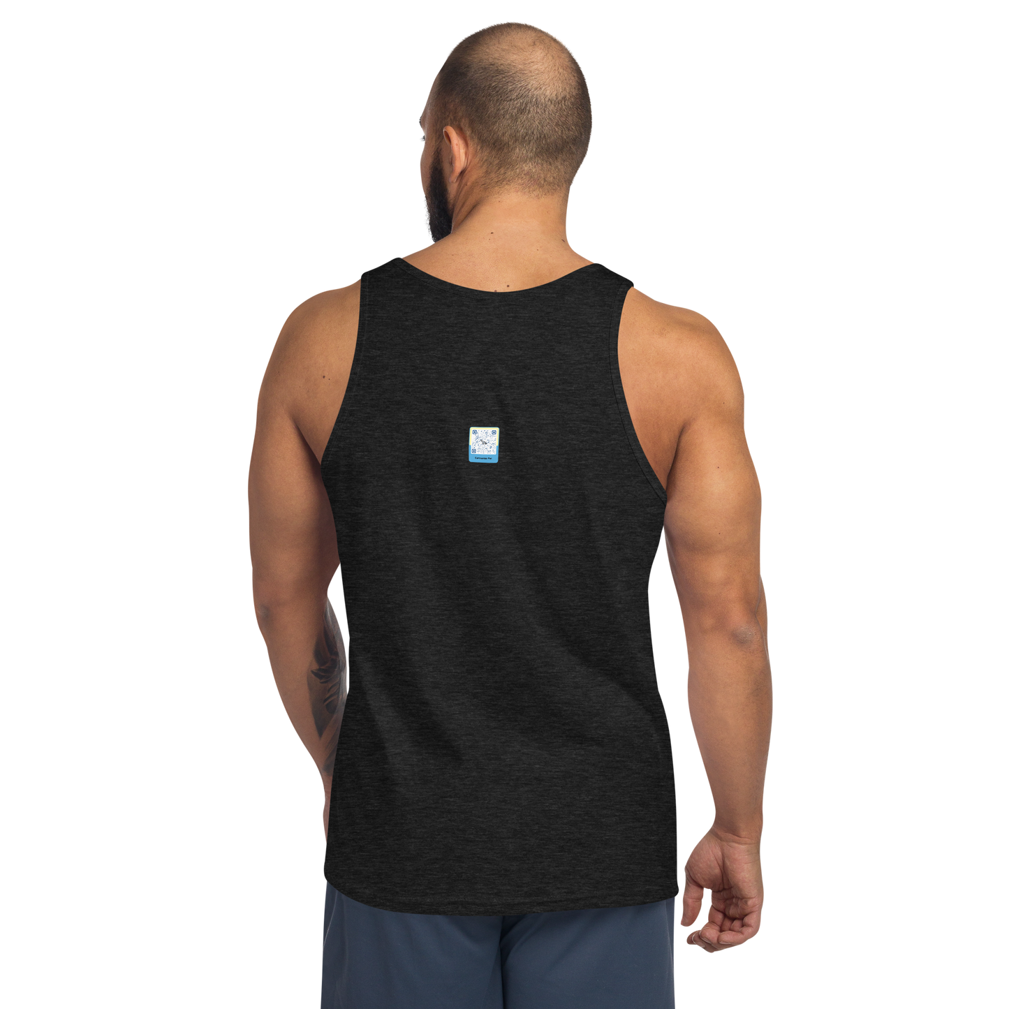 charcoal black Custom Pet Men’s Tank Top for a horse named Bella