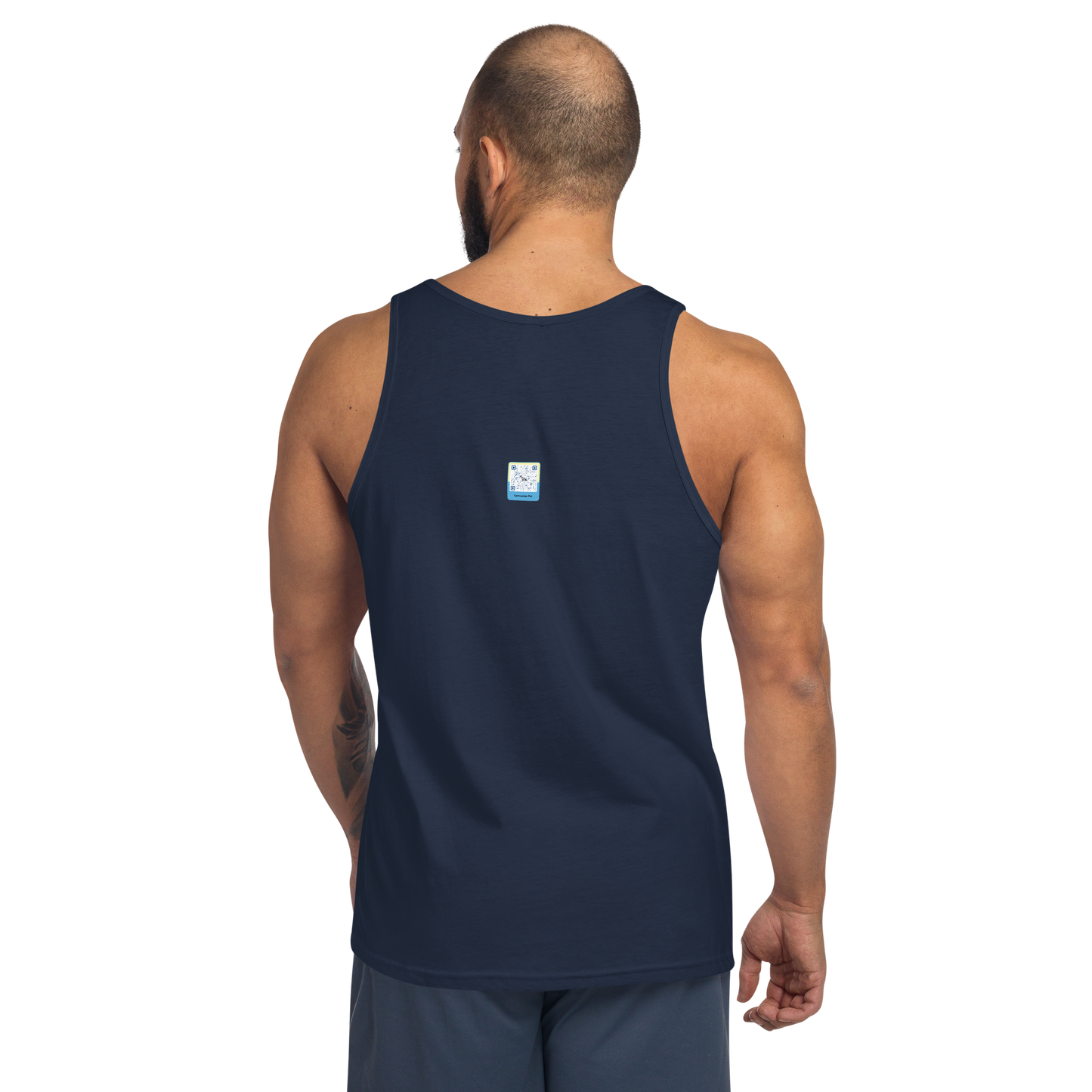 navy Custom Pet Men’s Tank Top for a dog named Bella