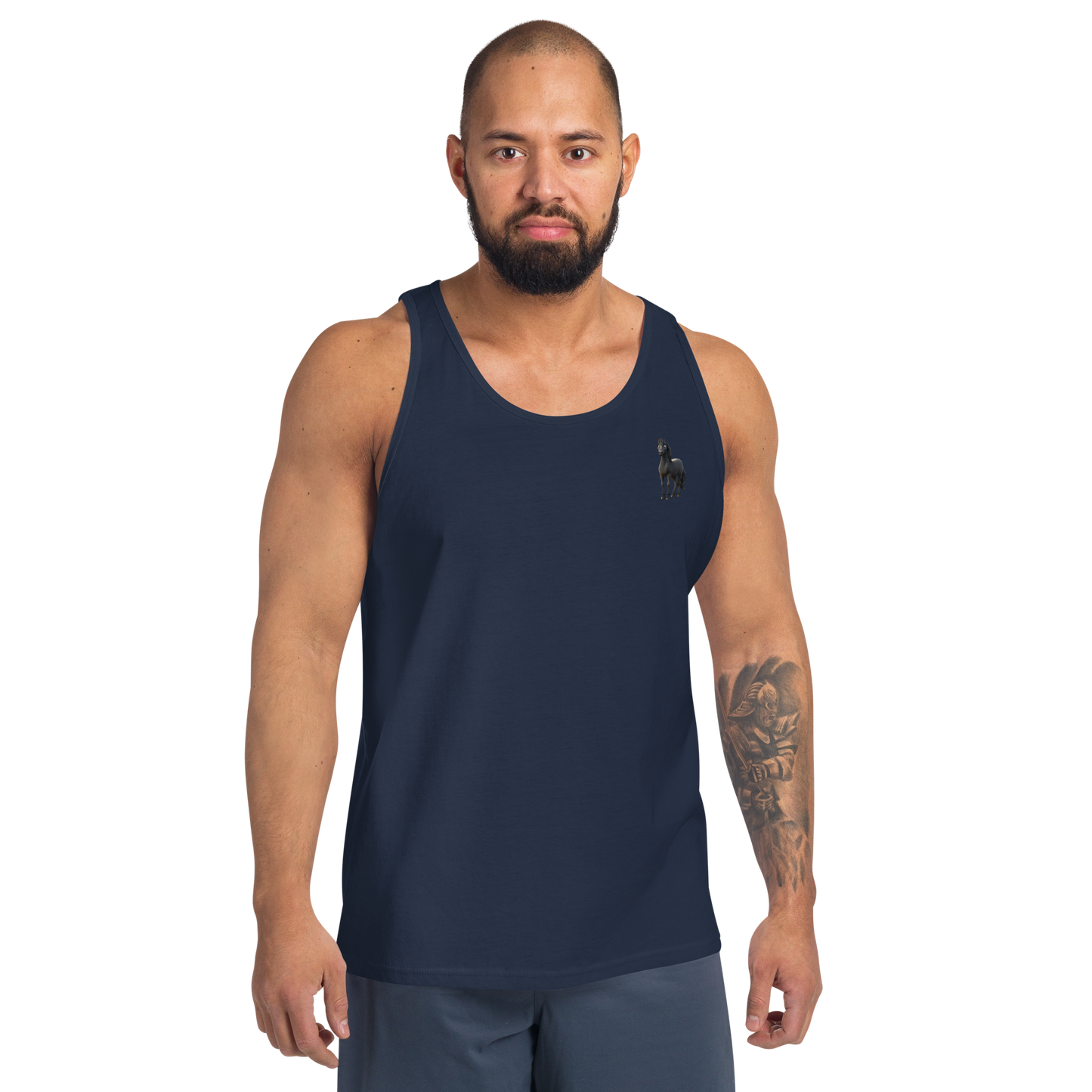 navy Custom Pet Men’s Tank Top for a horse named Bella