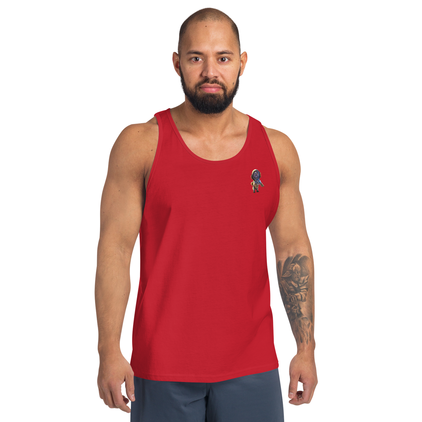red Custom Pet Men’s Tank Top for a dog named Bella