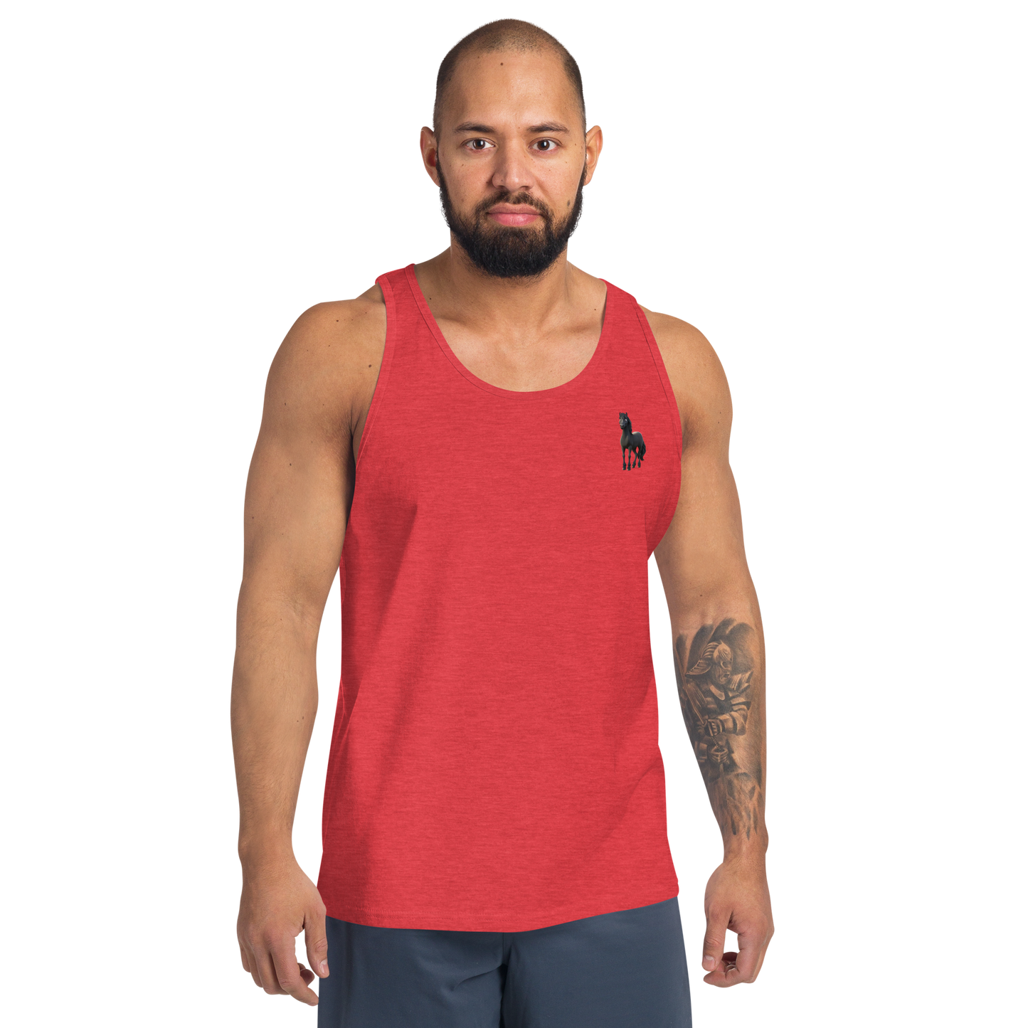 red Custom Pet Men’s Tank Top for a horse named Bella