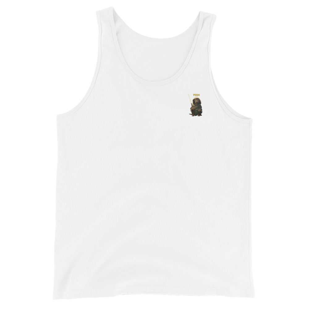 white Custom Pet Men’s Tank Top for a dog named Yoda