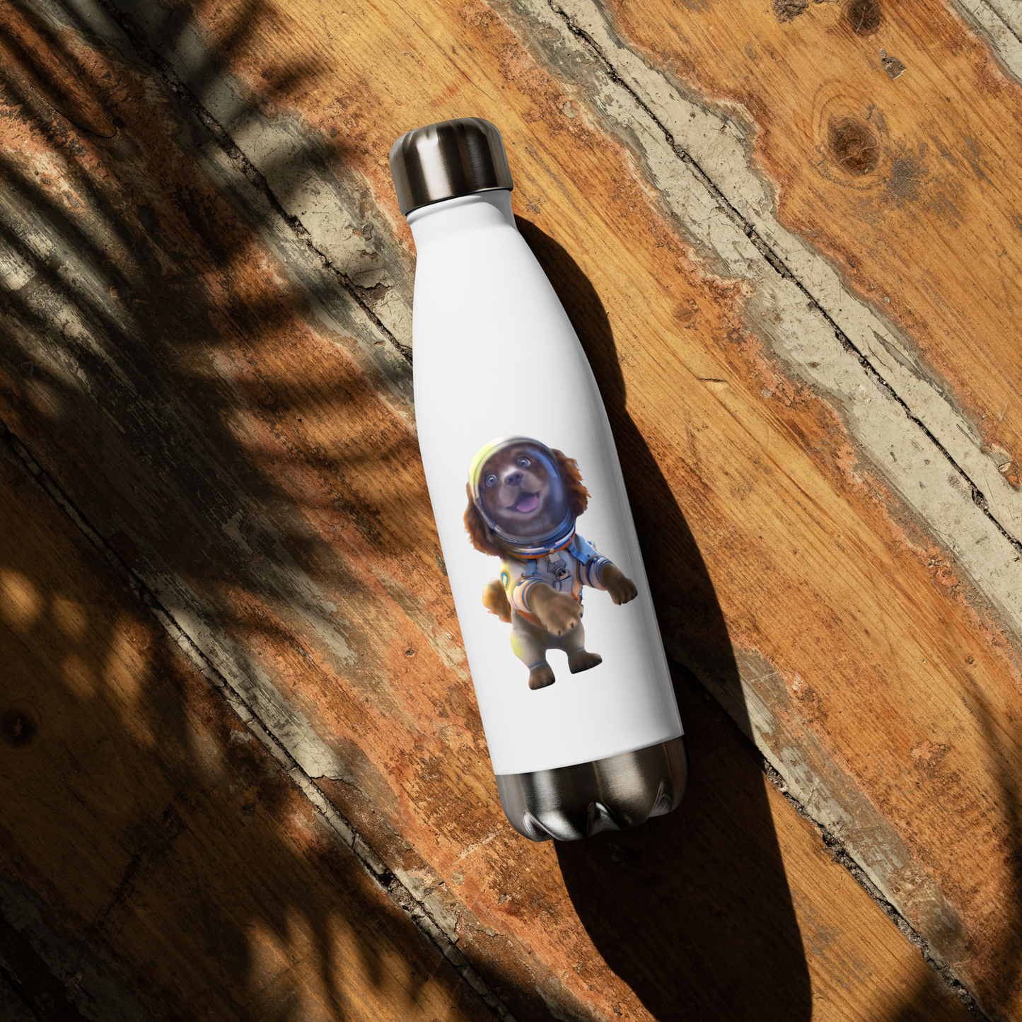 Custom Pet Stainless Steel Water Bottle for a dog named Bella