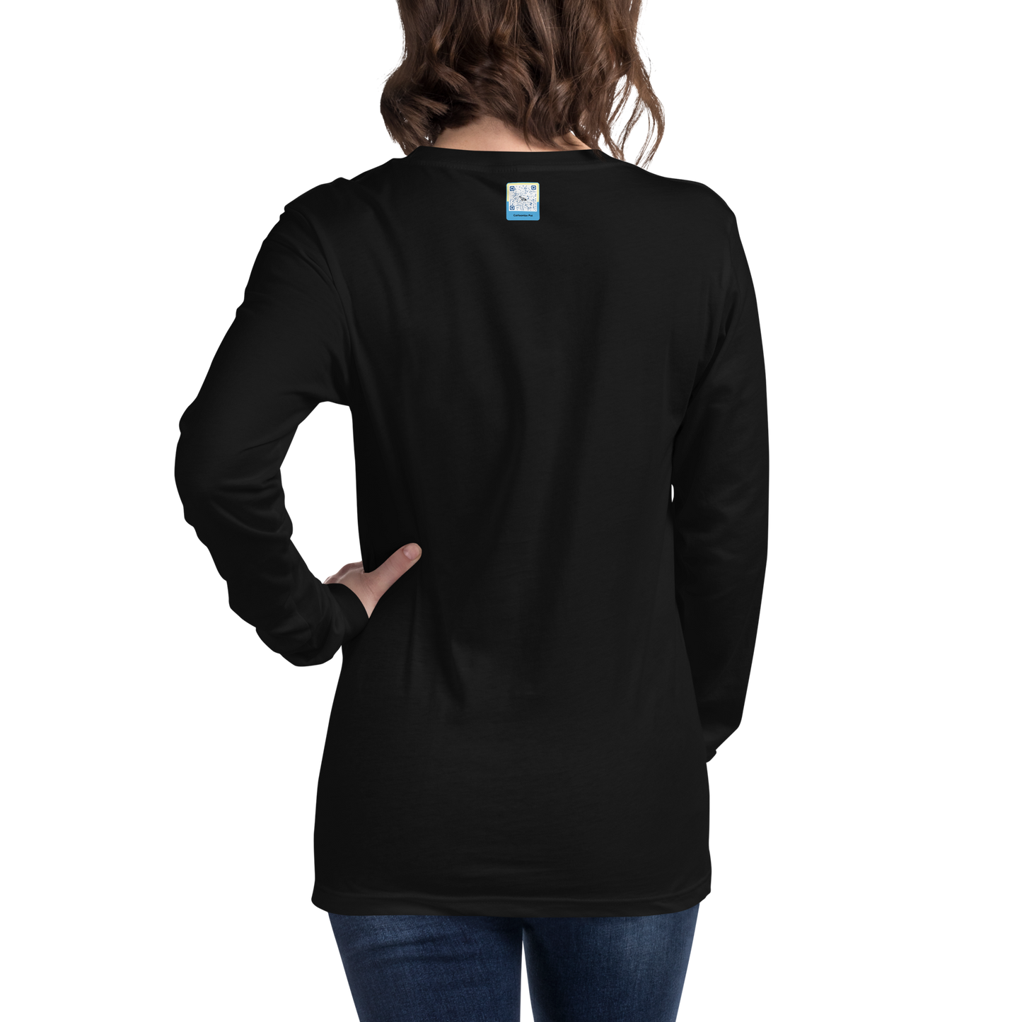 black Custom Pet Unisex Long Sleeve Tee for a horse named Bella