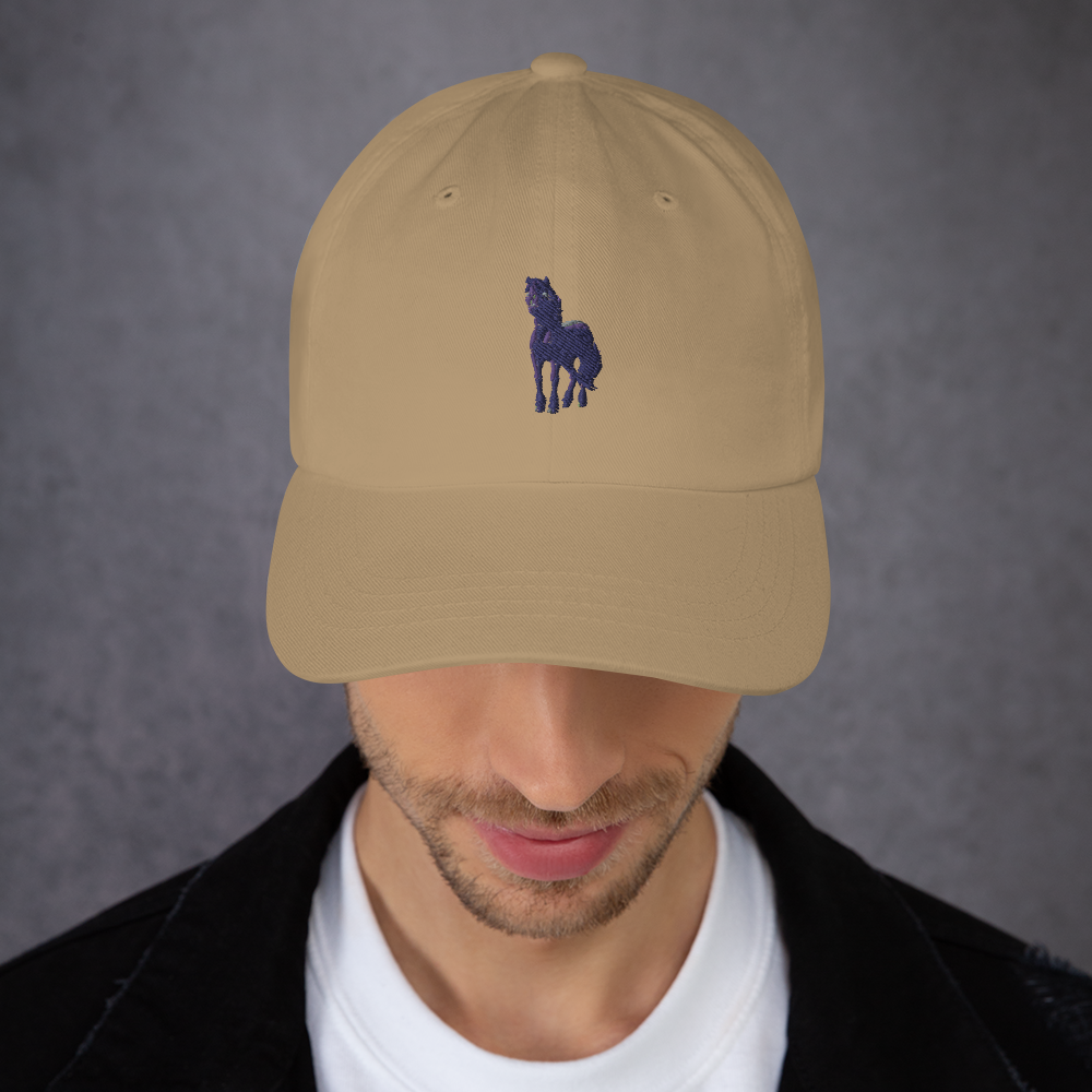 khaki Custom Pet Dad Hat for a horse named Bella