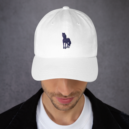 white Custom Pet Dad Hat for a horse named Bella