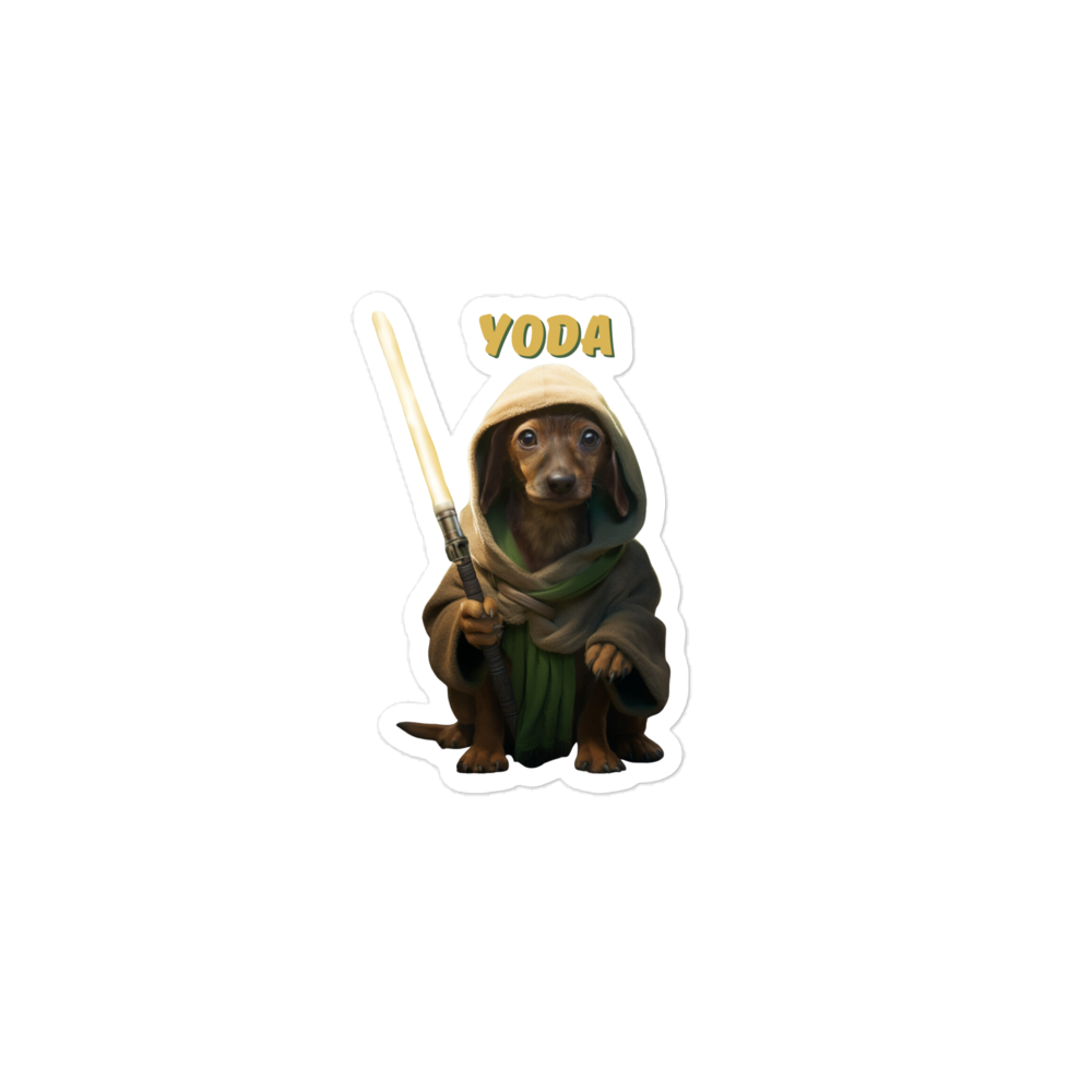 Custom Pet Sticker for a dog named Yoda