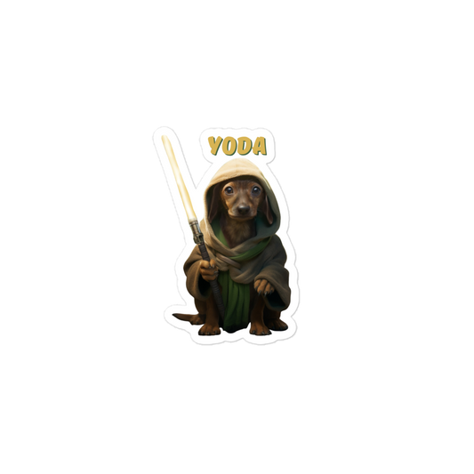 Custom Pet Sticker for a dog named Yoda