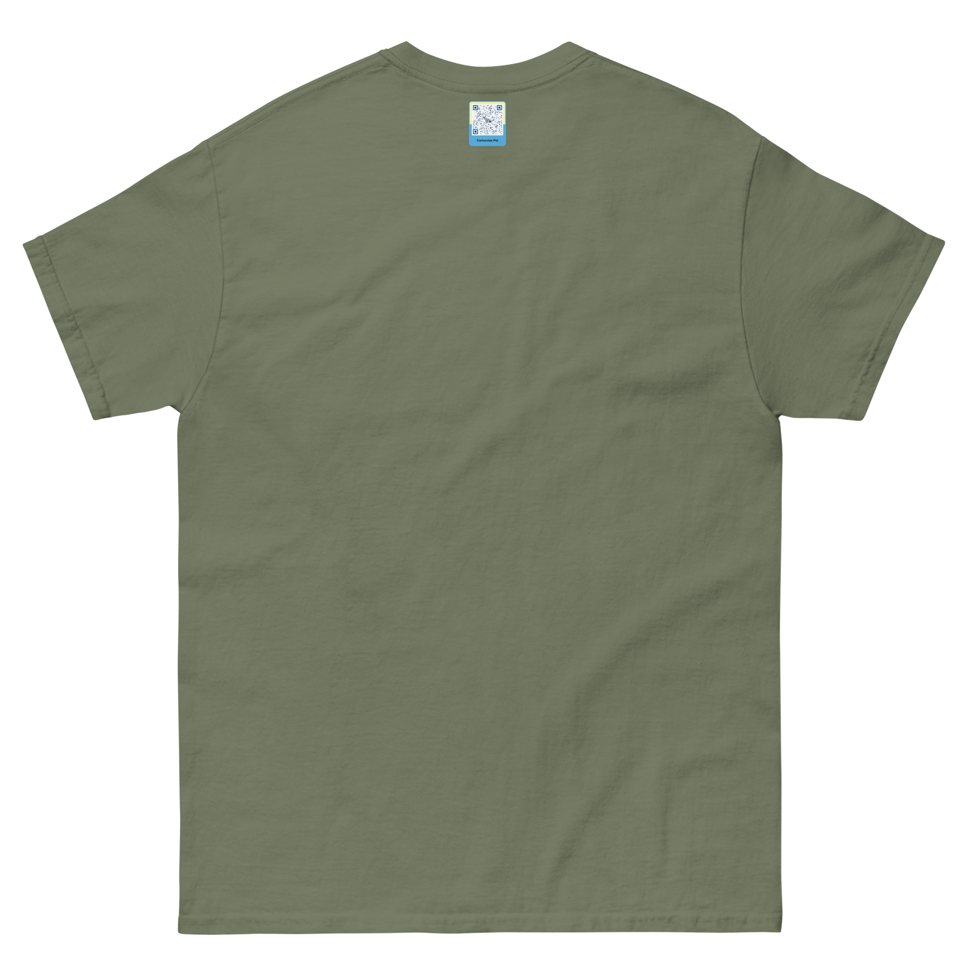 military green Custom Pet Men’s Classic Tee for a dog named Yoda