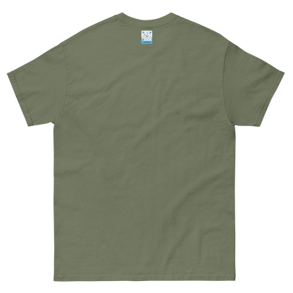 military green Custom Pet Men’s Classic Tee for a dog named Yoda