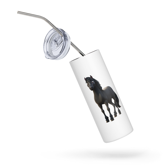 Custom Pet Stainless Steel Tumbler for a horse named Bella