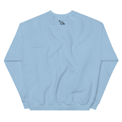 light blue Custom Pet Unisex Sweatshirt for a dog named Yoda