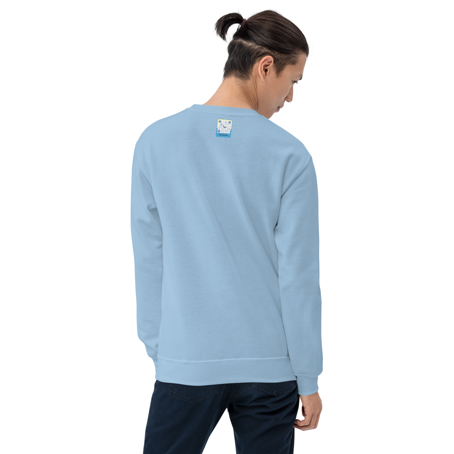 light blue Custom Pet Unisex Sweatshirt for a horse named Bella