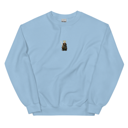 light blue Custom Pet Unisex Sweatshirt for a dog named Yoda