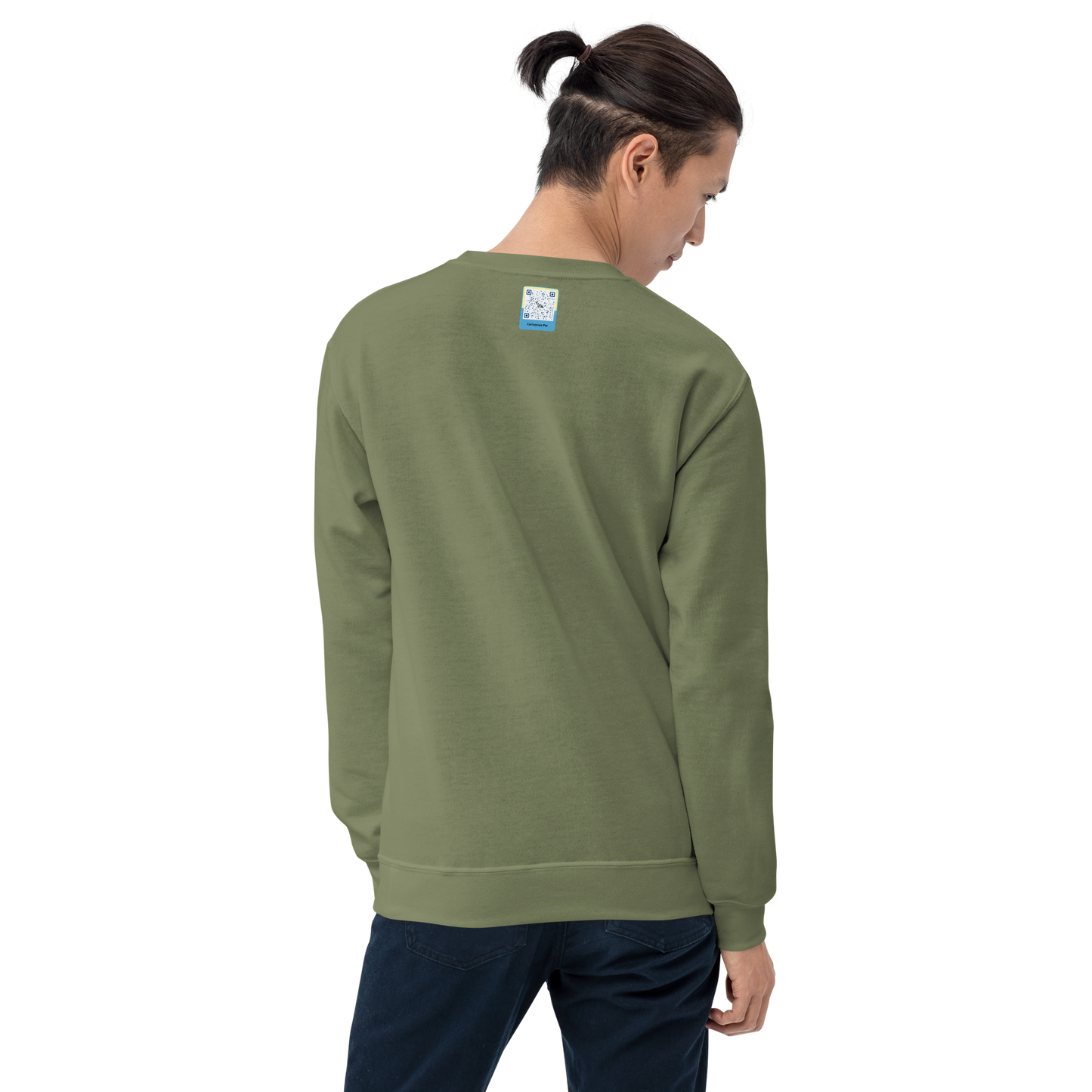 military green Custom Pet Unisex Sweatshirt for a horse named Bella