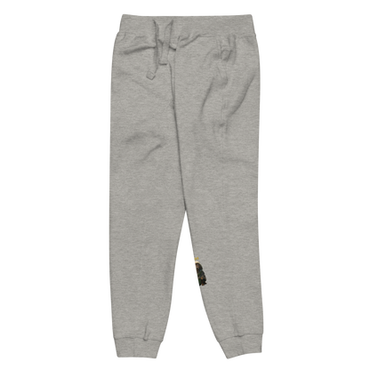 grey Custom Pet Unisex Fleece Sweatpants for a dog named Yoda