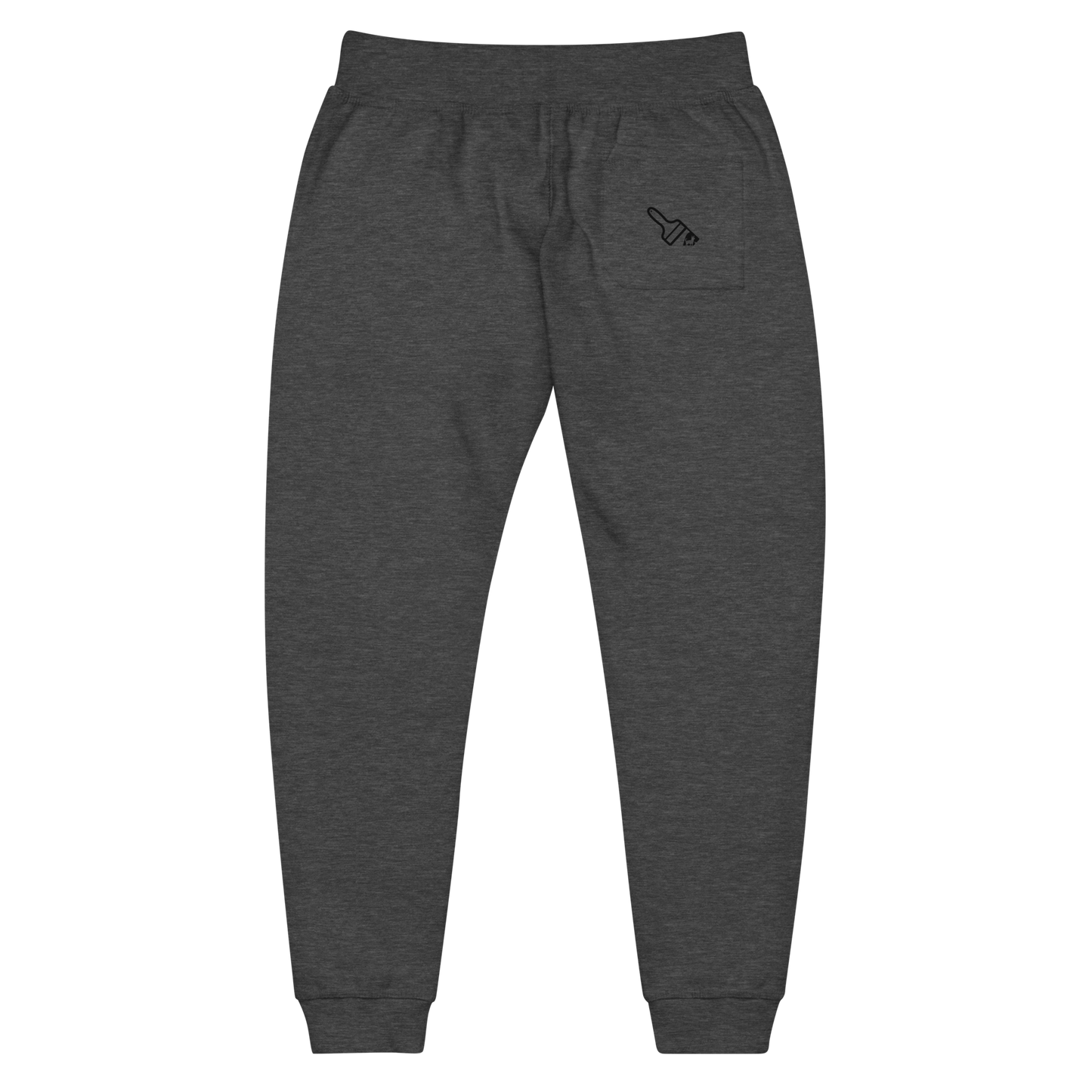 charcoal Custom Pet Unisex Fleece Sweatpants for a dog named Yoda