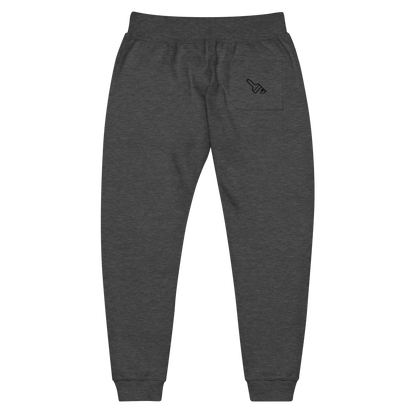 charcoal Custom Pet Unisex Fleece Sweatpants for a dog named Yoda