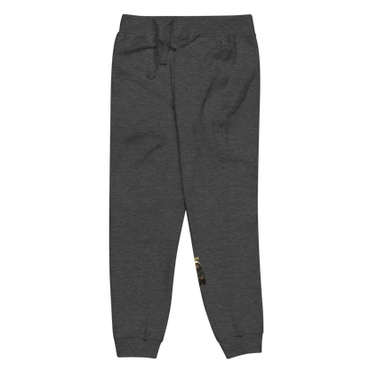 charcoal Custom Pet Unisex Fleece Sweatpants for a dog named Yoda