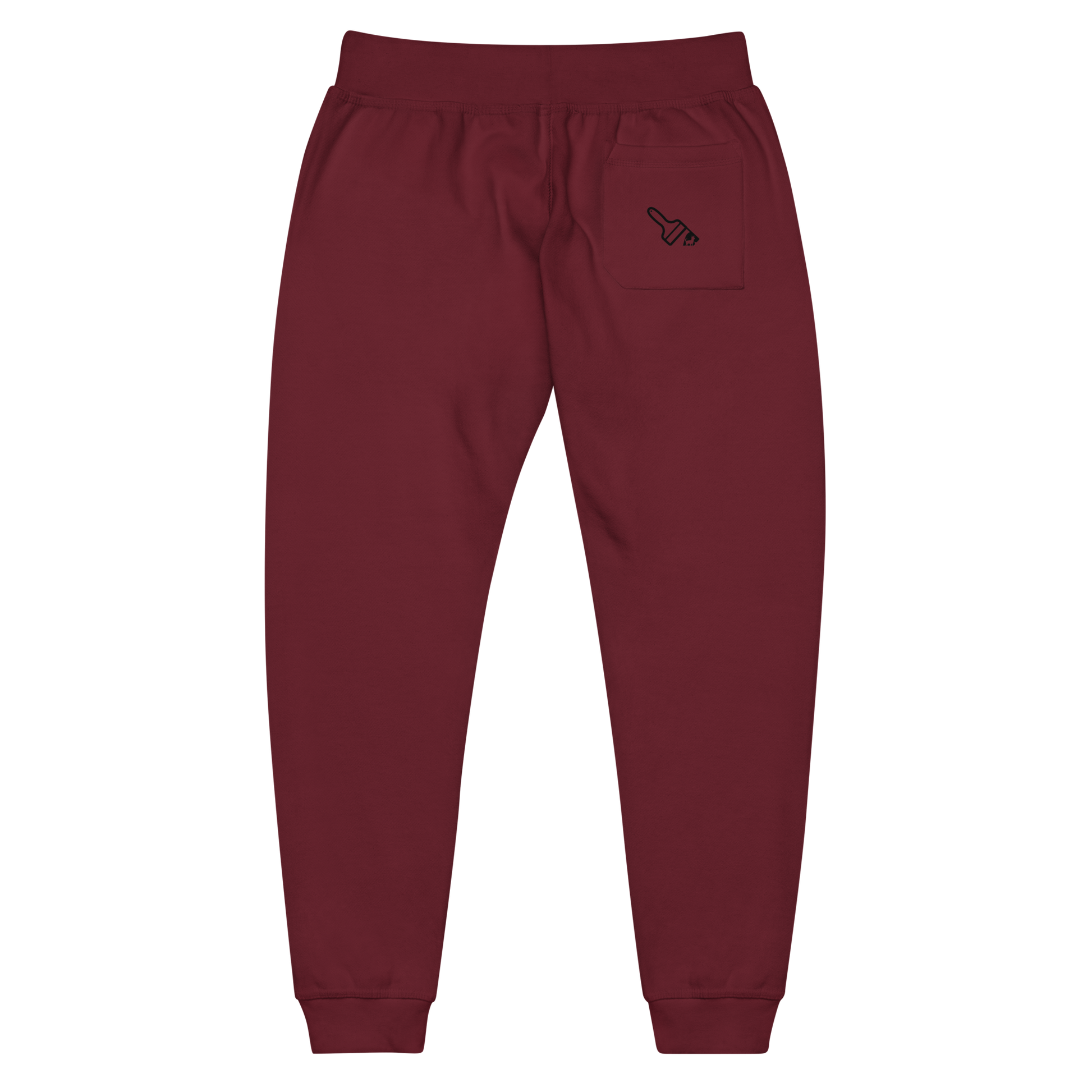 maroon Custom Pet Unisex Fleece Sweatpants for a dog named Yoda