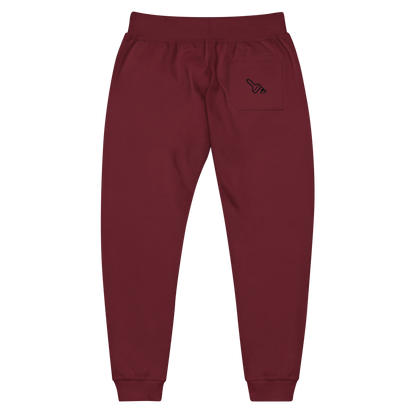 maroon Custom Pet Unisex Fleece Sweatpants for a dog named Yoda