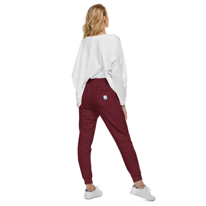 maroon Custom Pet Unisex Fleece Sweatpants for a dog named Bella