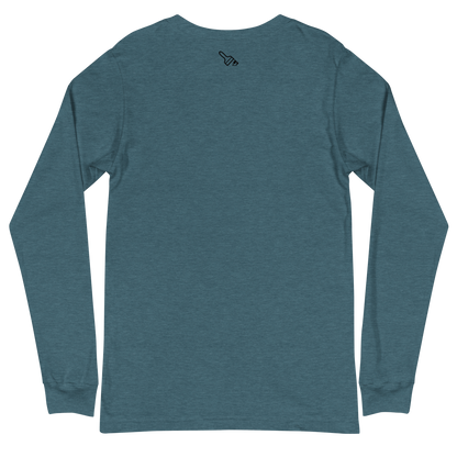 teal Custom Pet Unisex Long Sleeve Tee for a dog named Yoda