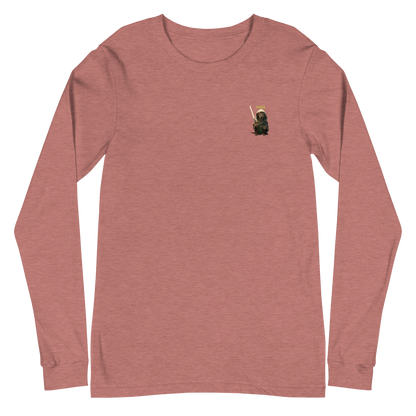 mauve Custom Pet Unisex Long Sleeve Tee for a dog named Yoda