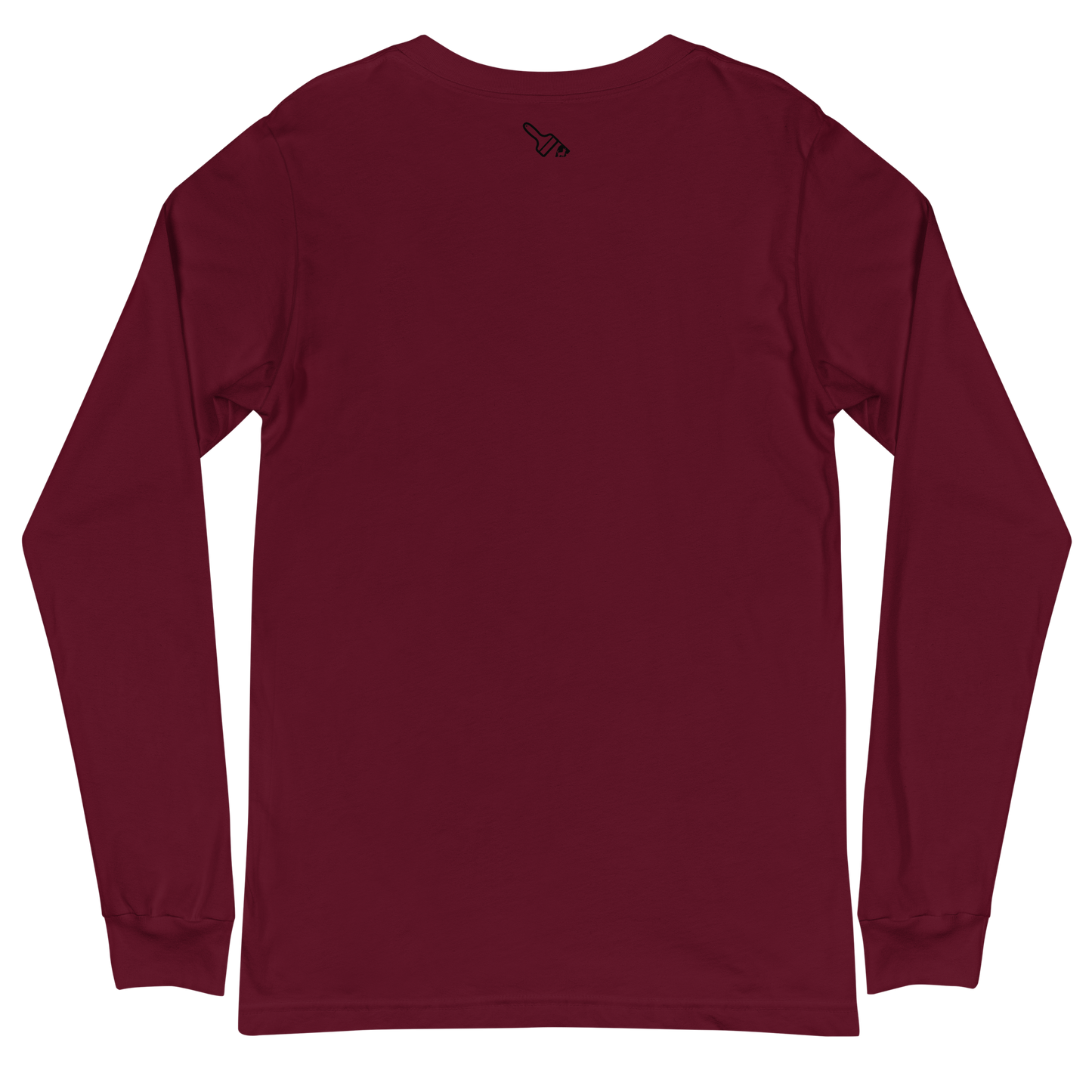 maroon Custom Pet Unisex Long Sleeve Tee for a dog named Yoda