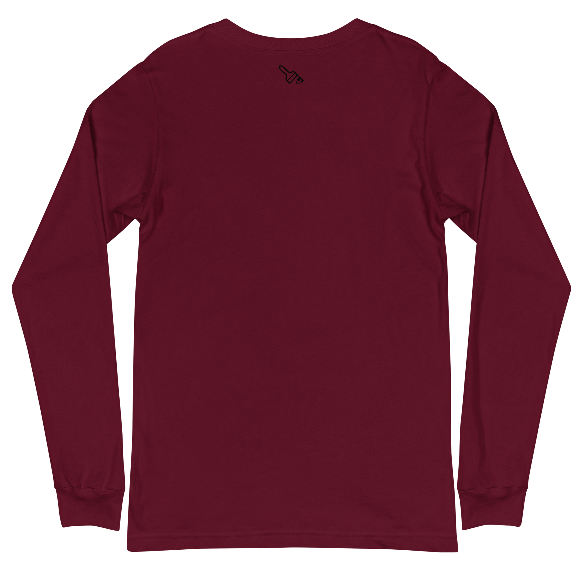 maroon Custom Pet Unisex Long Sleeve Tee for a dog named Yoda