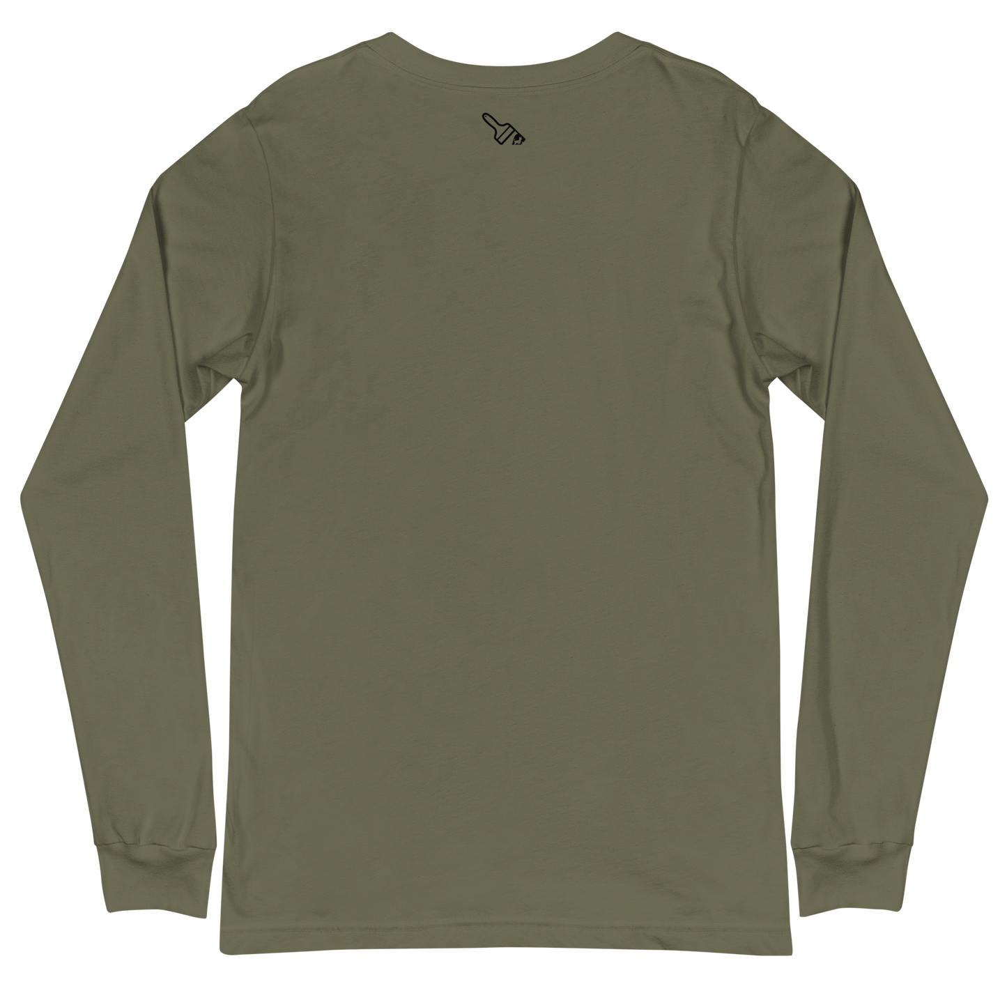 military green Custom Pet Unisex Long Sleeve Tee for a dog named Yoda