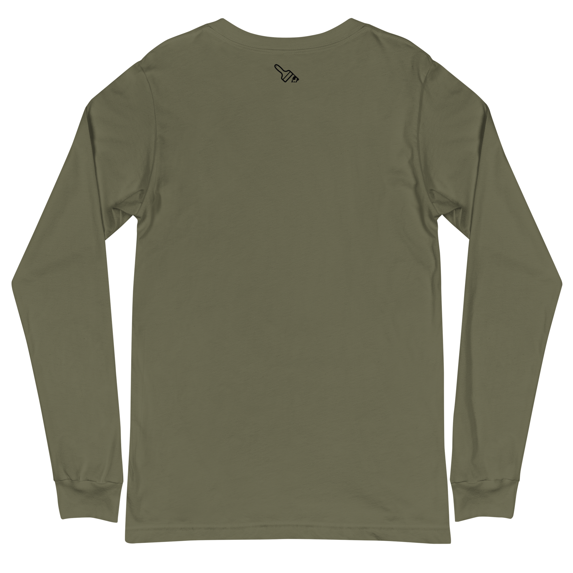 military green Custom Pet Unisex Long Sleeve Tee for a dog named Yoda