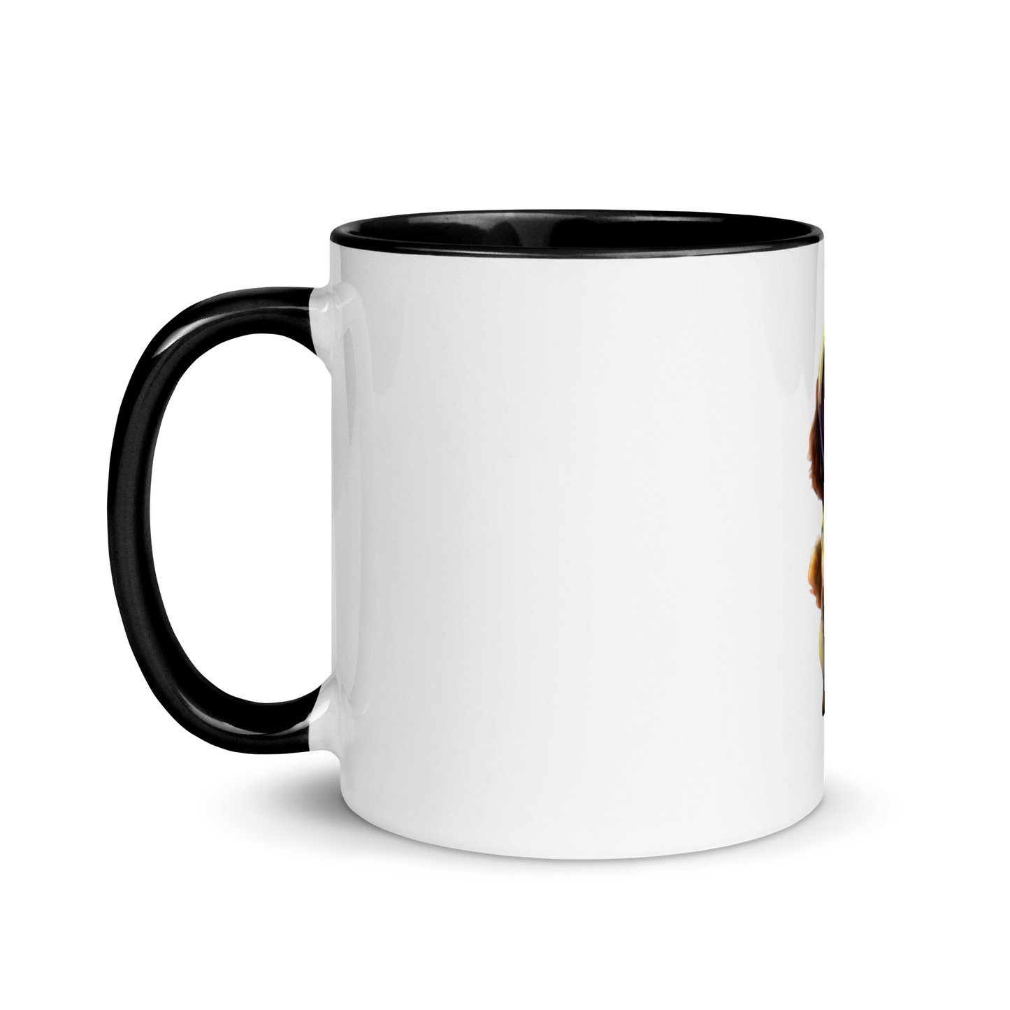 white and black Custom Pet Coffee Mug for a dog named Bella