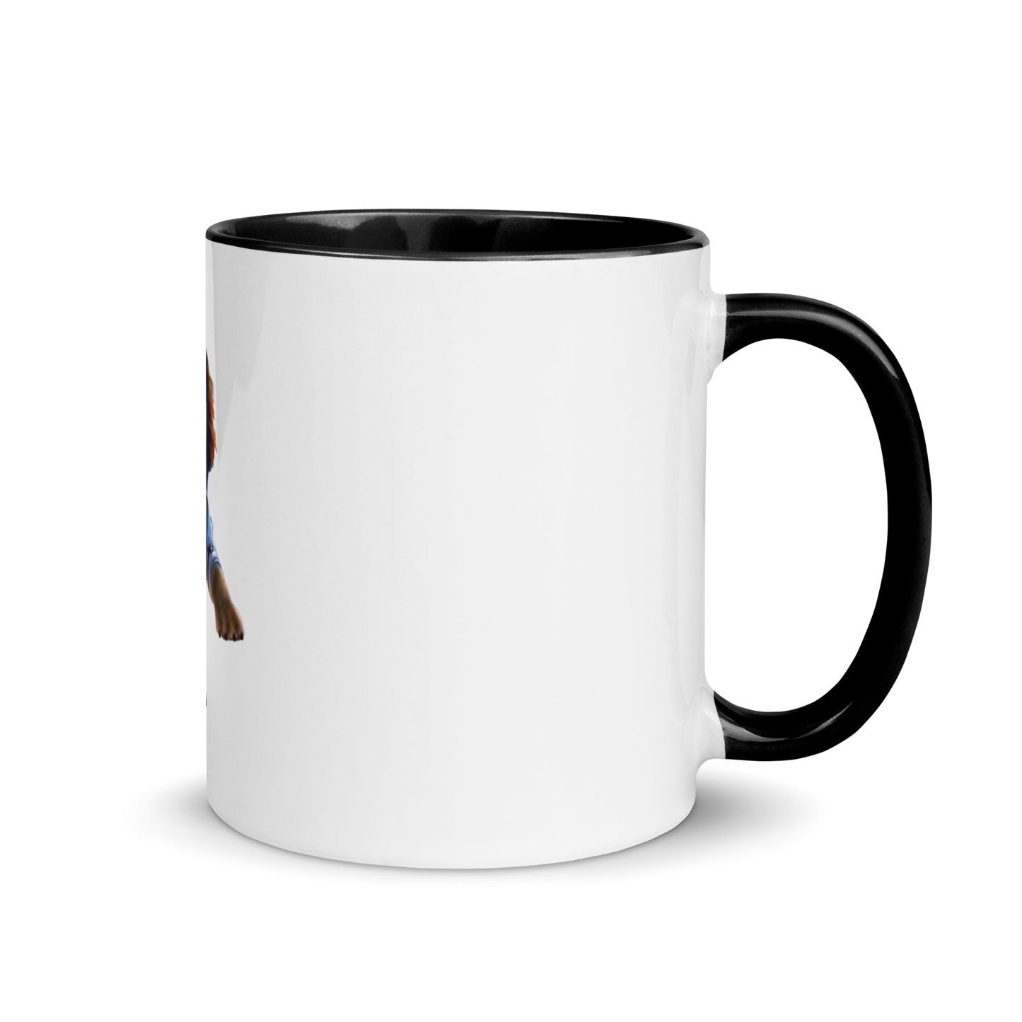 white and black Custom Pet Coffee Mug for a dog named Bella