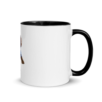 white and black Custom Pet Coffee Mug for a dog named Bella