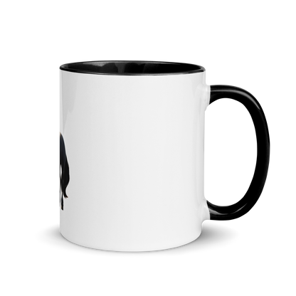 white and black Custom Pet Coffee Mug for a horse named Bella