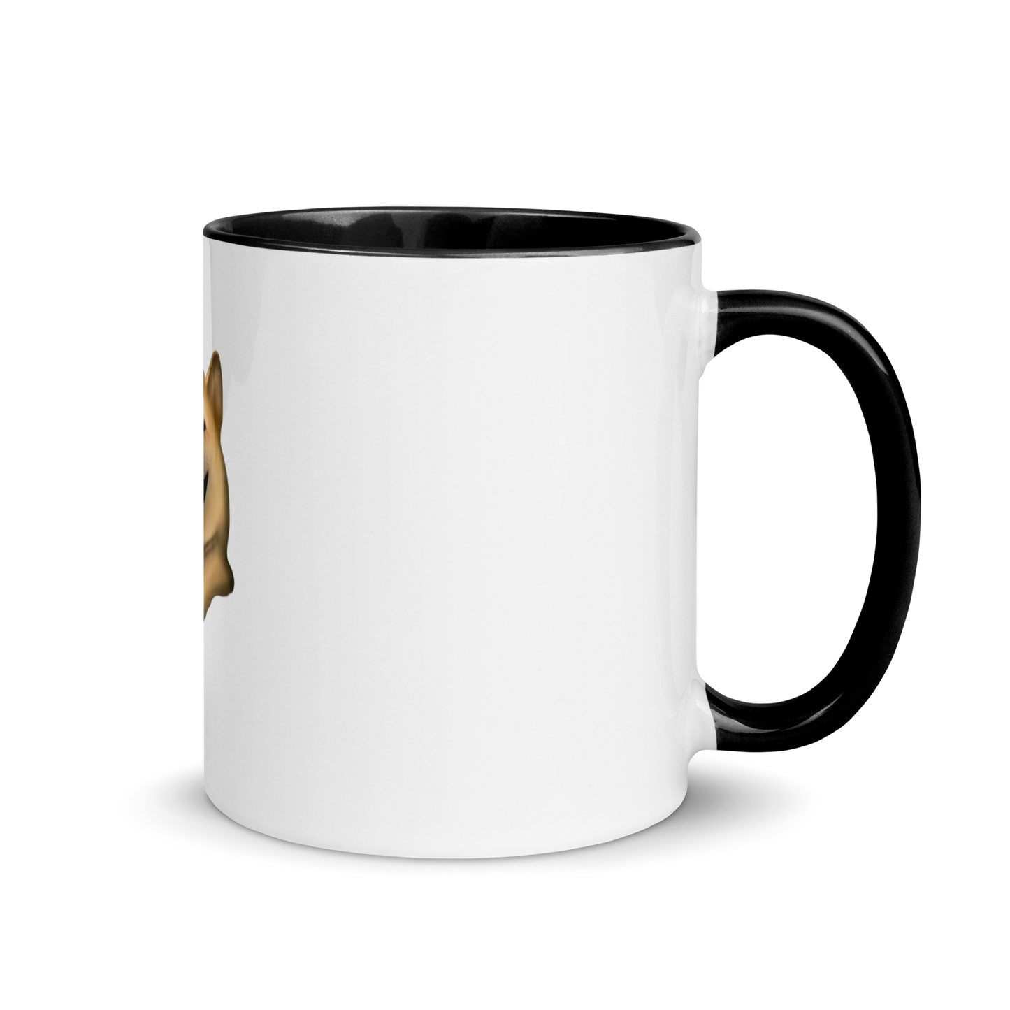 white and black Custom Pet Coffee Mug for a dog named Cooper that loves couches