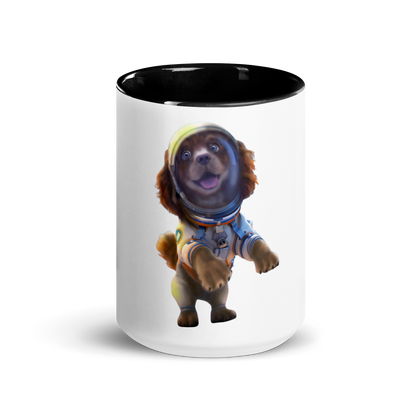 white and black Custom Pet Coffee Mug for a dog named Bella