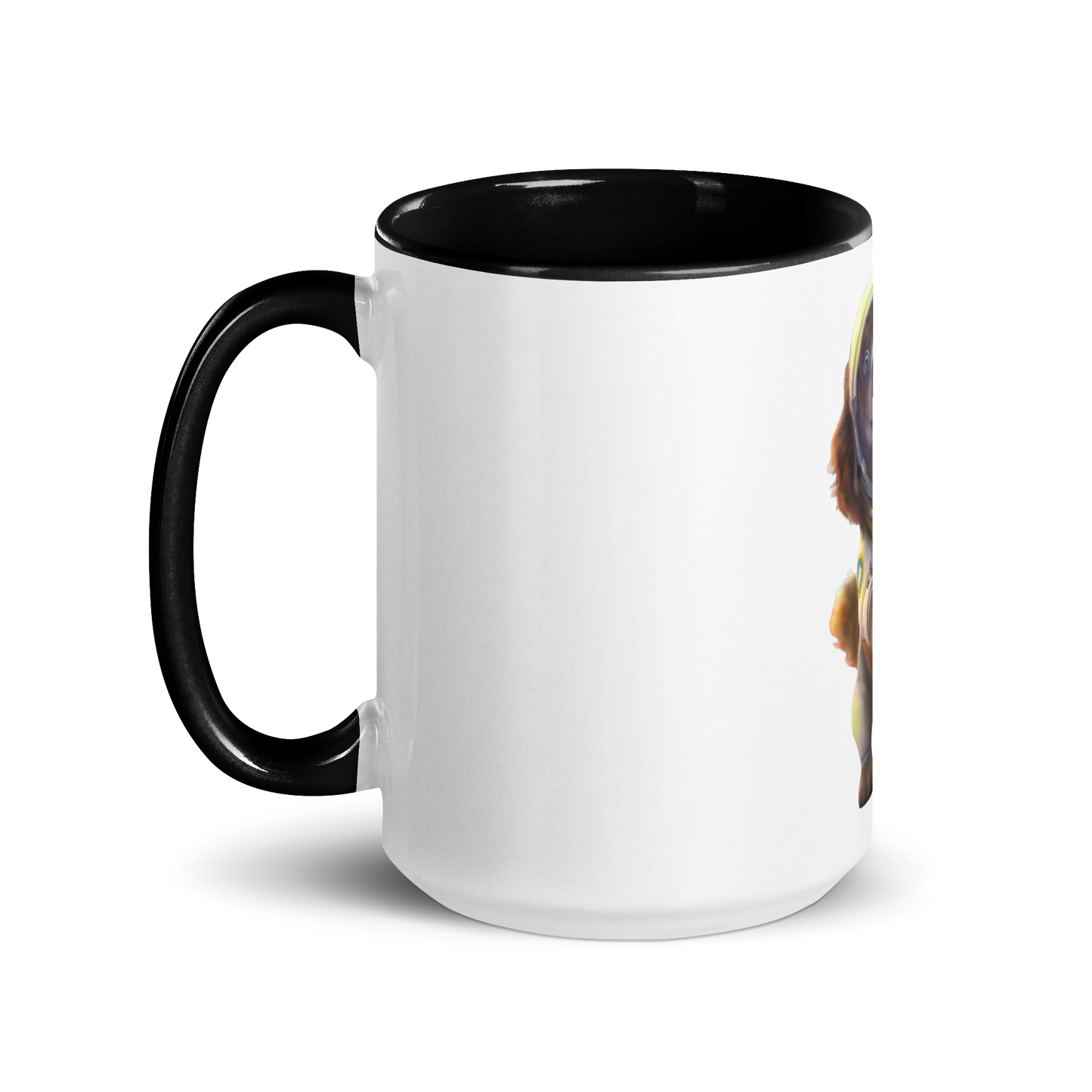 white and black Custom Pet Coffee Mug for a dog named Bella