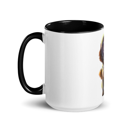 white and black Custom Pet Coffee Mug for a dog named Bella