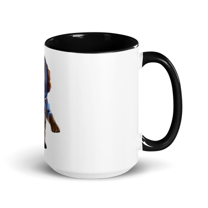 white and black Custom Pet Coffee Mug for a dog named Bella