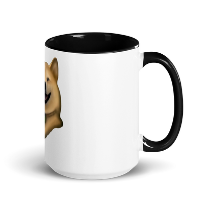 white and black Custom Pet Coffee Mug for a dog named Cooper that loves couches