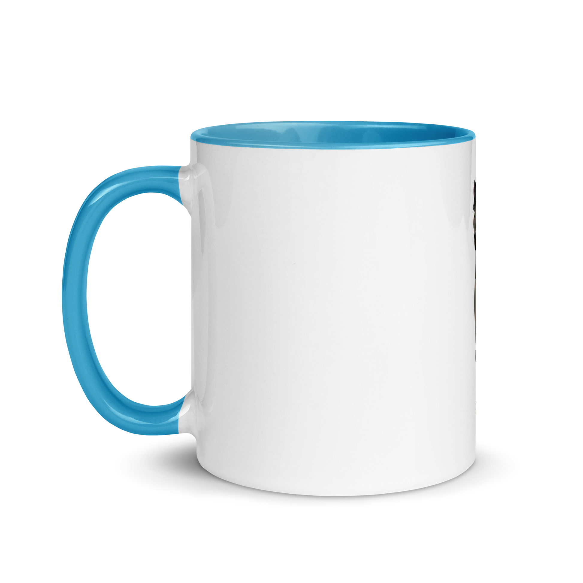 white and blue Custom Pet Coffee Mug for a horse named Bella