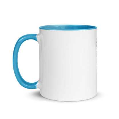 white and blue Custom Pet Coffee Mug for a horse named Bella