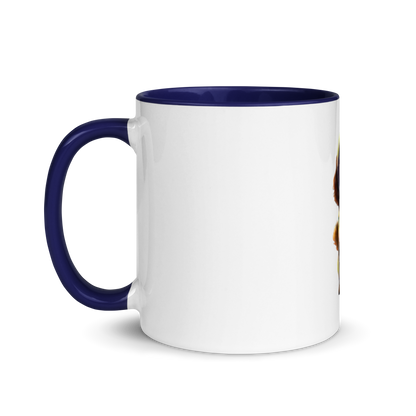 white and blue Custom Pet Coffee Mug for a dog named Bella