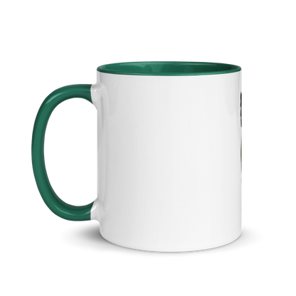 white and dark green Custom Pet Coffee Mug for a horse named Bella